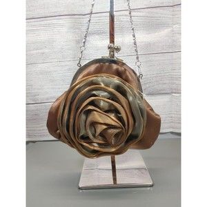 J&X NY Rosette Convertible Evening Bag with 2 length straps